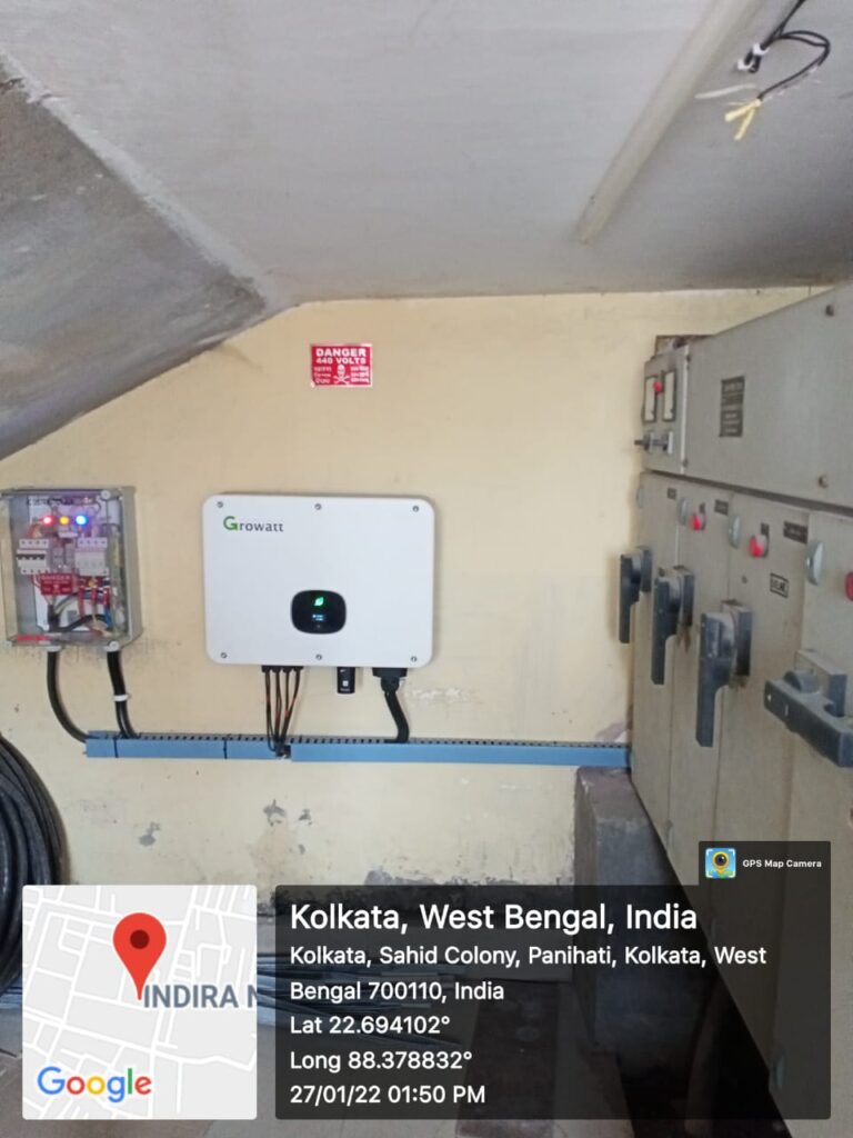 Inverter of Solar Power Plant in GNIT Campus