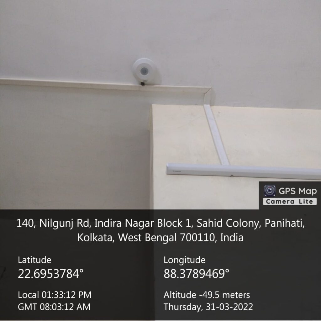 Sensor based lighting in Washrom in Ground Floor